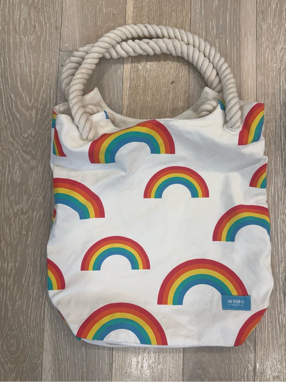 2 Whole Foods Market Exclusive Hawaiʻi Rainbow & Pineapple Canvas Tote Bag NWT - Picture 4 of 6